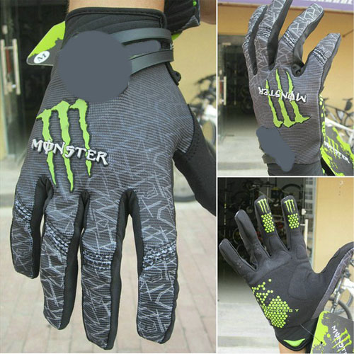 New-Outdoor-Cycling-Bike-Bicycle-Monster-Sports-Full-Finger-Gloves-Size-M-L-XL