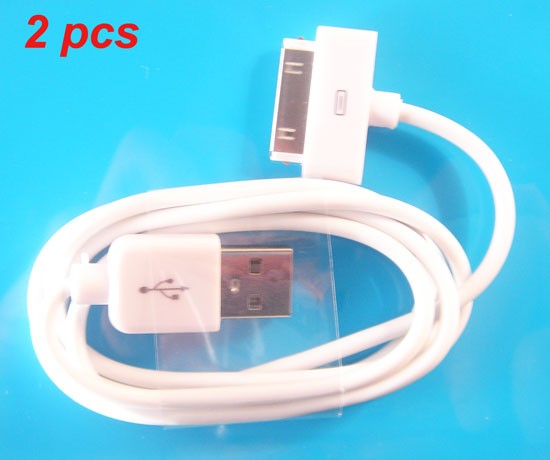 2pcs Dock connector to USB cable for Apple iphone ipod