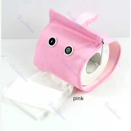 Hanging Tissue Holder Dispenser Cover Plush Cloth Toilet Paper