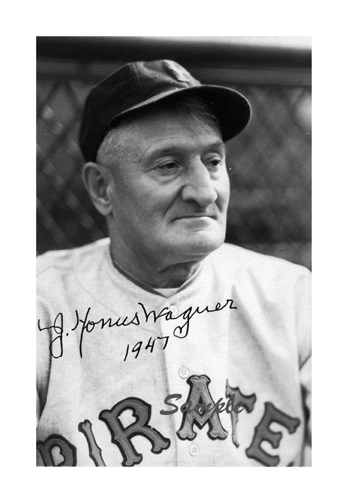 HONUS WAGNER 1SIGNED  1947 LARGE SIGNED  REPRINT