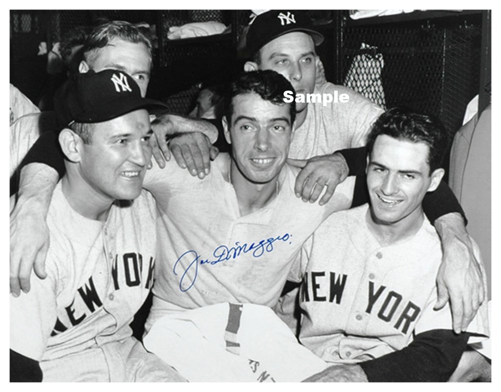 JOE DiMAGGIO Signed YANKEE LOCKER Large PHOTO REPRINT