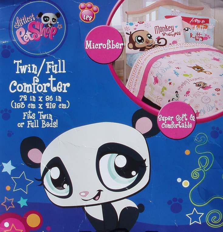 Littlest Pet Shop Monkey Business Pink Twin Full Size Comforter