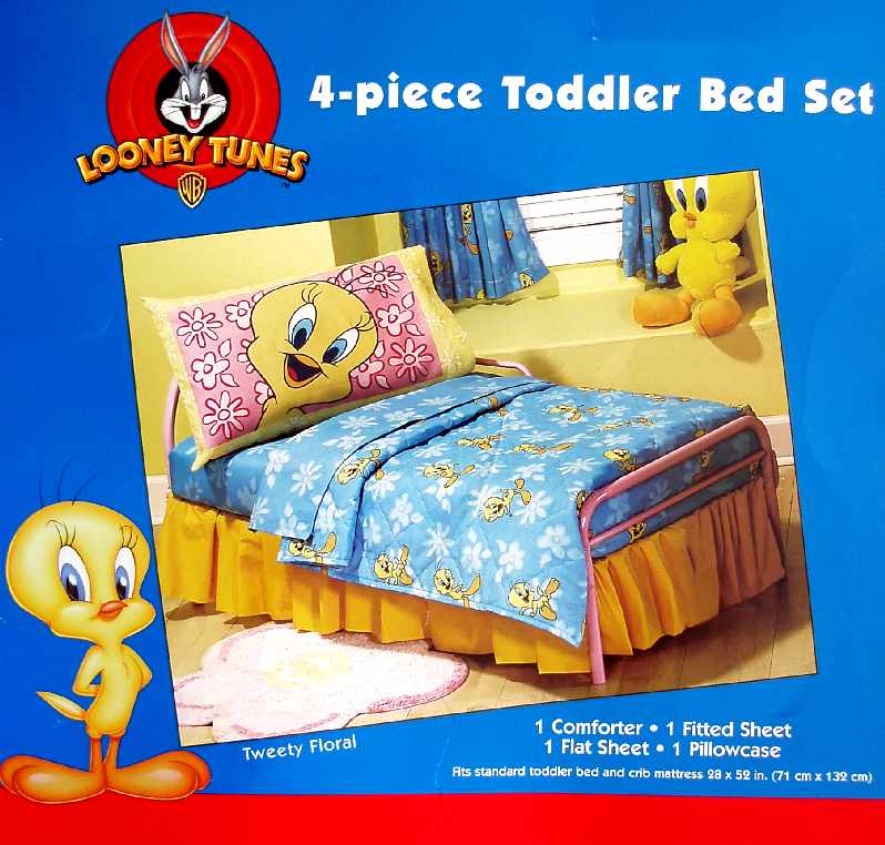 tweety bird blue floral comforter sheets 4pc toddler tweety bird blue floral comforter sheets 4pc toddler