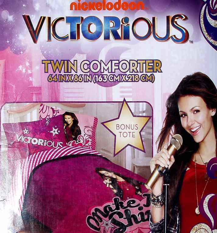 NICKELODEON VICTORIOUS TORI VEGA TWIN COMFORTER SHEETS 4PC BEDDING SET