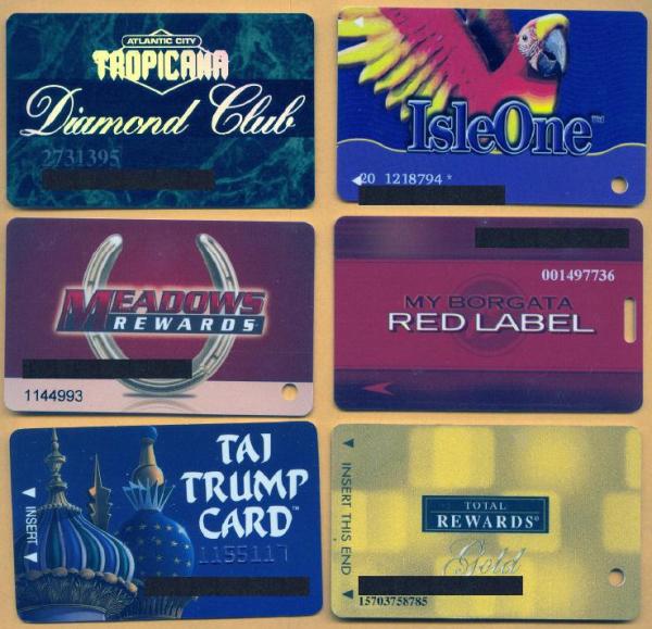 Lot #1 - 6 Various Casino Slot Players Cards