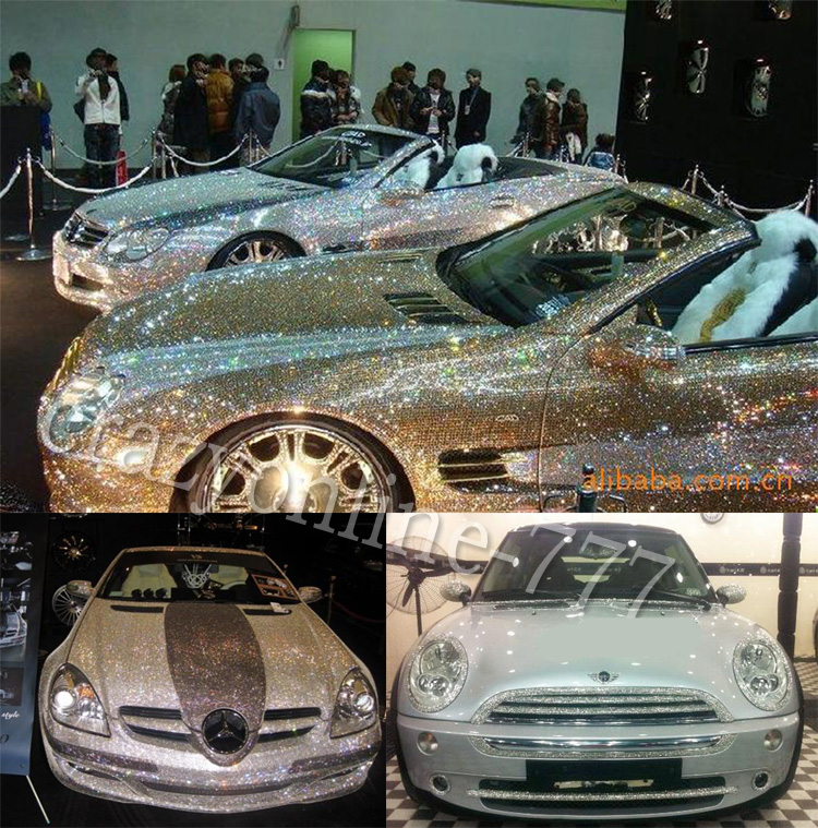 2016PCS Auto Car Bling Crystals Diamonds Interior / Exterior Silvery