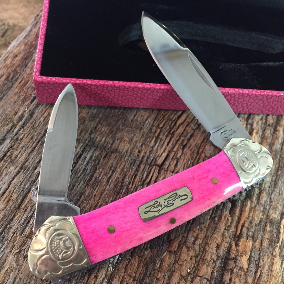 COLT Lady PINK 2 Blade CANOE Pocket knife knives CT376 New In Box