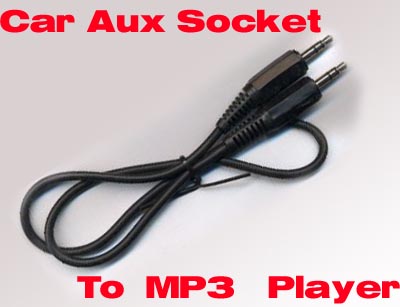 New Car AUX Jack OUT to MP3/Ipod/PMP/CD 50cm Cable/Lead