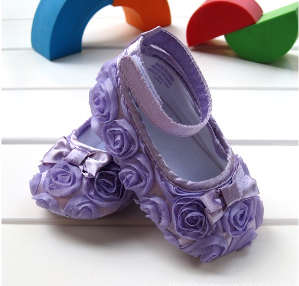 Purple Mary Jane Infant Baby Shoes Girl Toddler dress soft