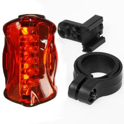 Bicycle Rear Safety Flashlight Torch Light Lamp 5 LED