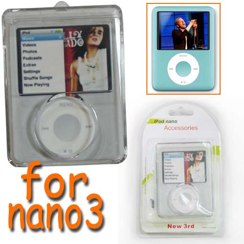 Crystal Clear Hard Case skin for iPod nano 3G 3rd Gen 3