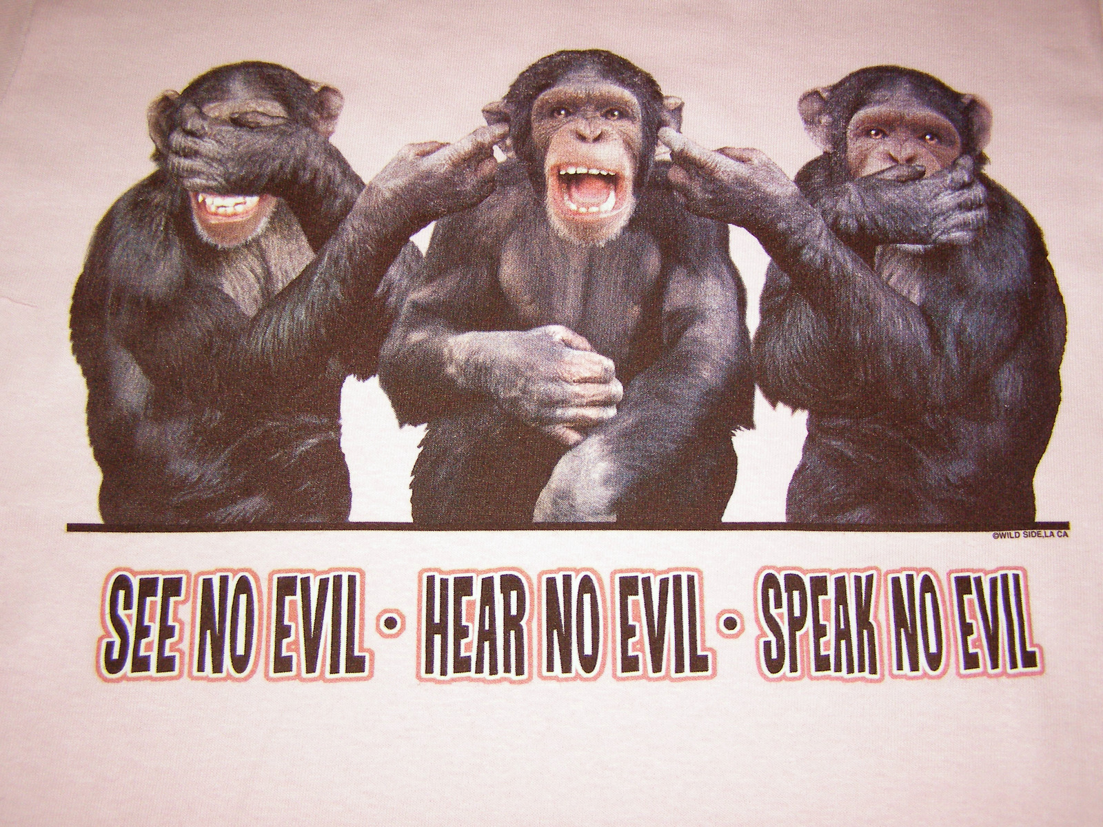 NEW FUNNY THREE WISE MONKEYS T SHIRT See Hear Speak No Evil EBay