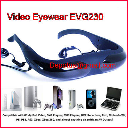 50" Virtual Video Glasses Wii XBOX IPOD DVD PMP PS3 TV