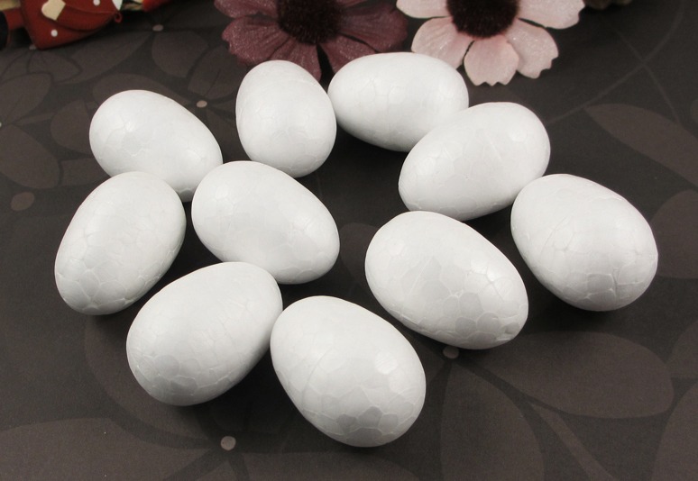 natural white styrofoam 3D oval shape Craft foam egg diy handmade