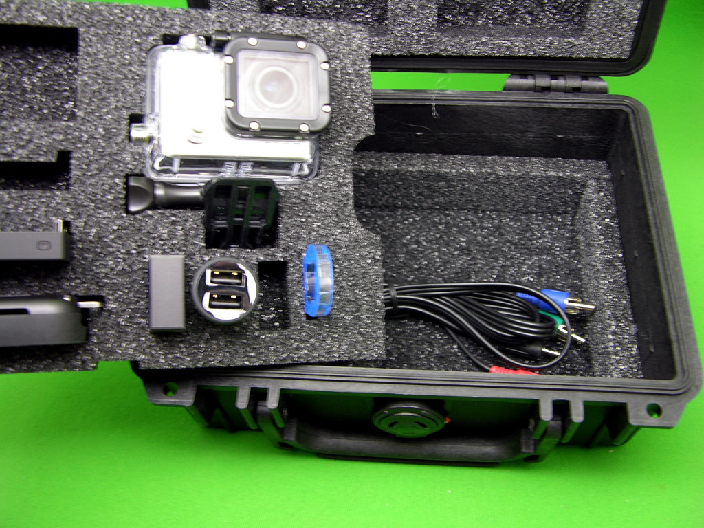 Black Pelican 1150 case fits GoPro Hero3 Camera Black Silver Edition