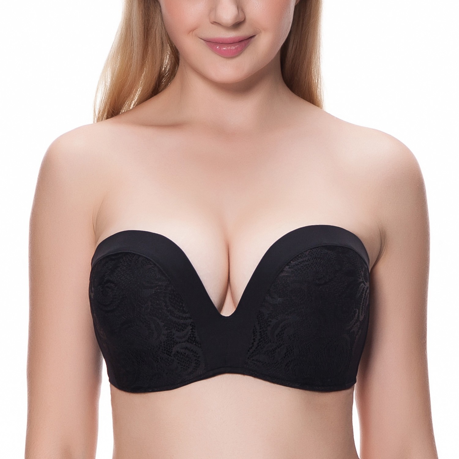 Women's Lightly Padded Antislip Strapless Bra Hand Shape Lift Underwear eBay