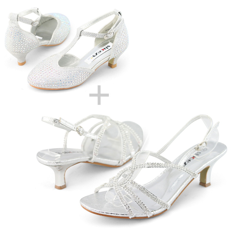 Details about SHOEZY womens Strappy Low heels sandals matching girls