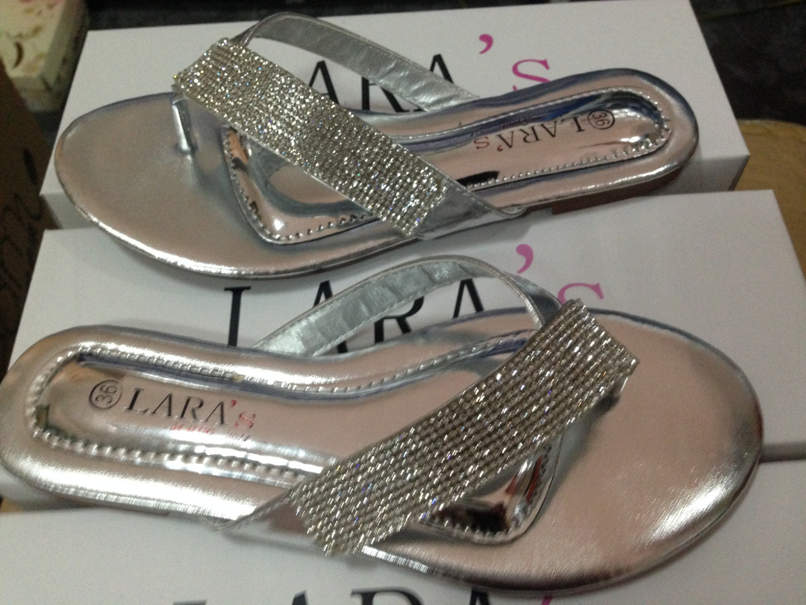 silver wedding flip flops