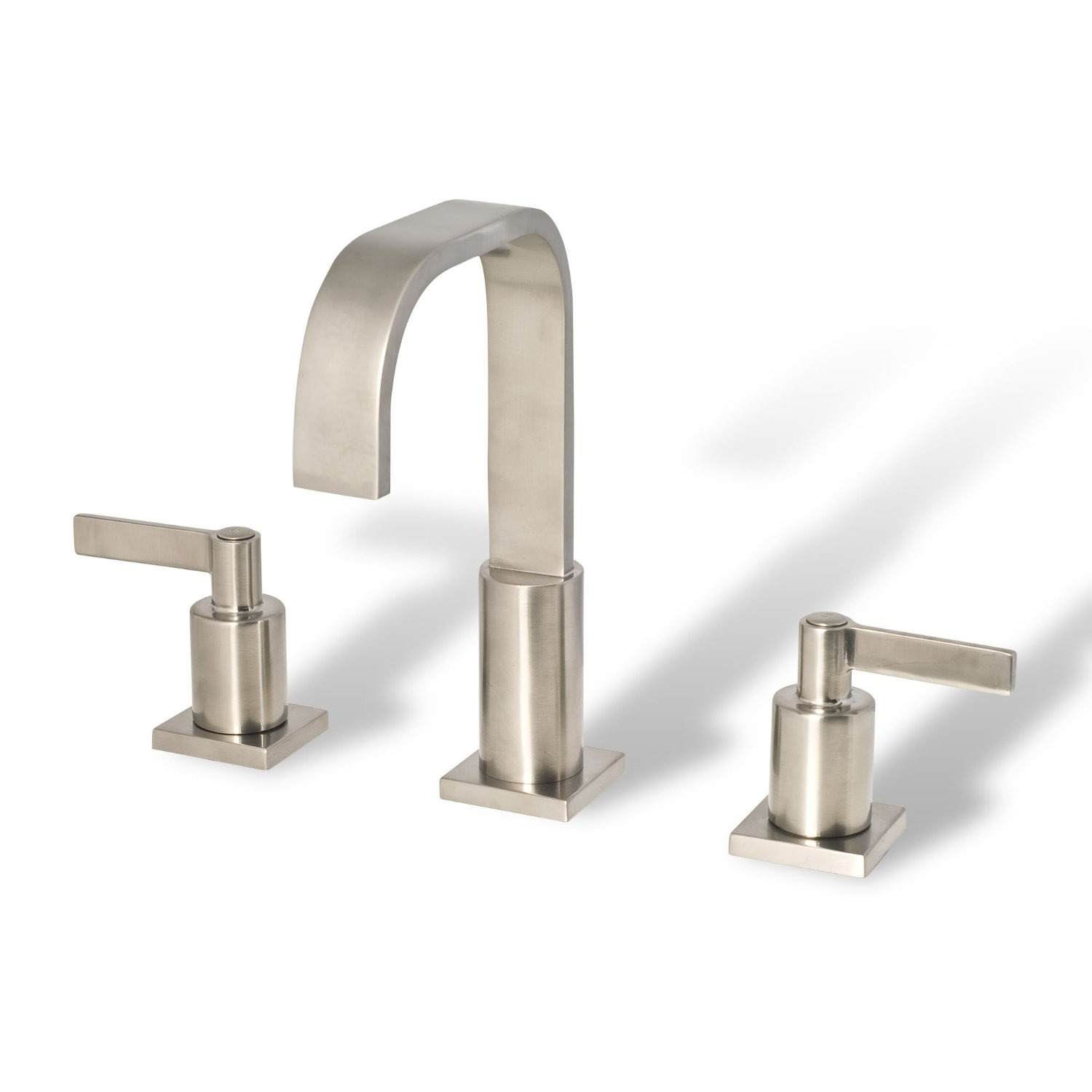 Bathroom Vanity Sink Widespread Lavatory Faucet Brushed Nickel cUPC ...