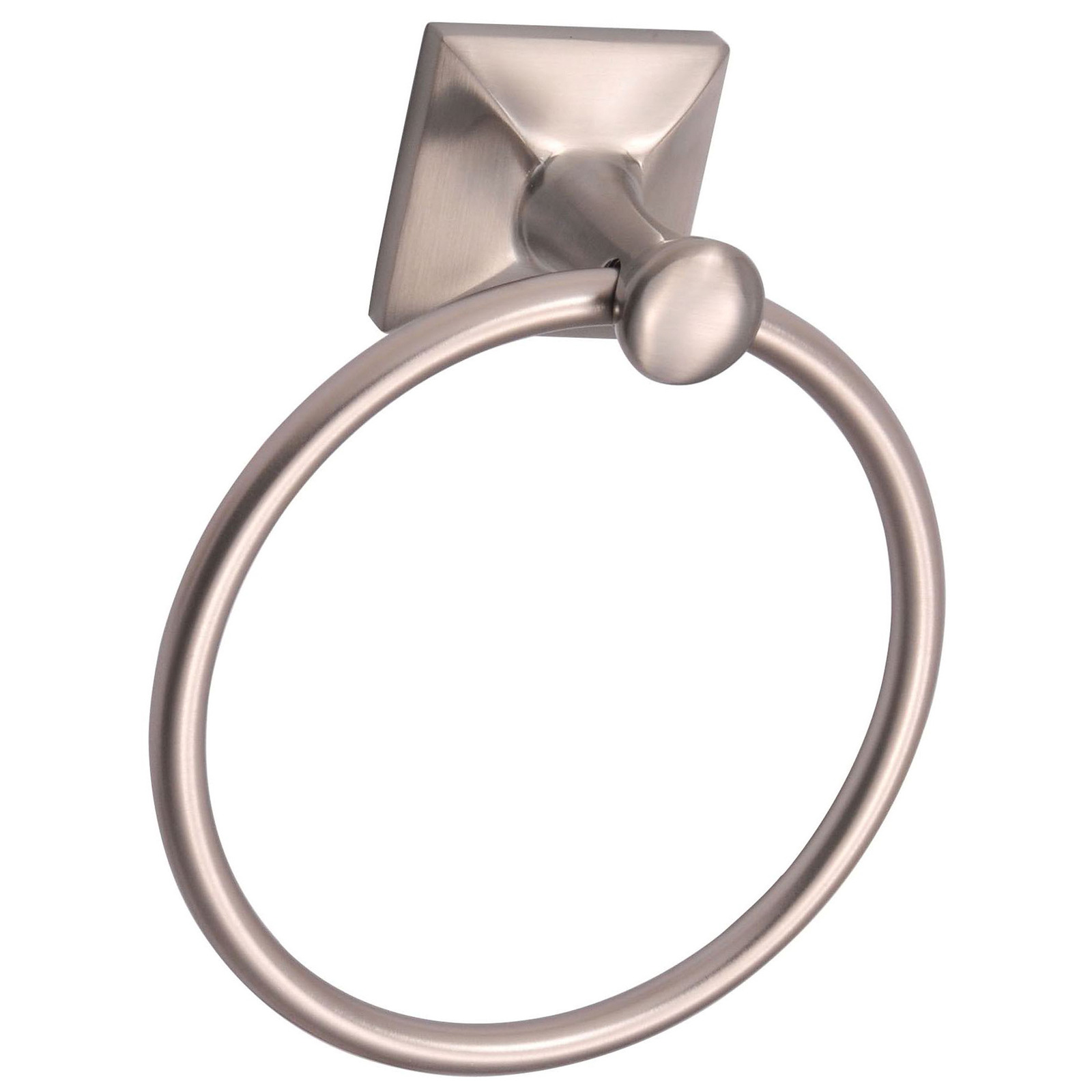 Euro Modern Contemporary Bathroom Towel Ring Brushed Nickel