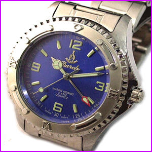 New steel band Quartz blue Watch Men wr gift free w056