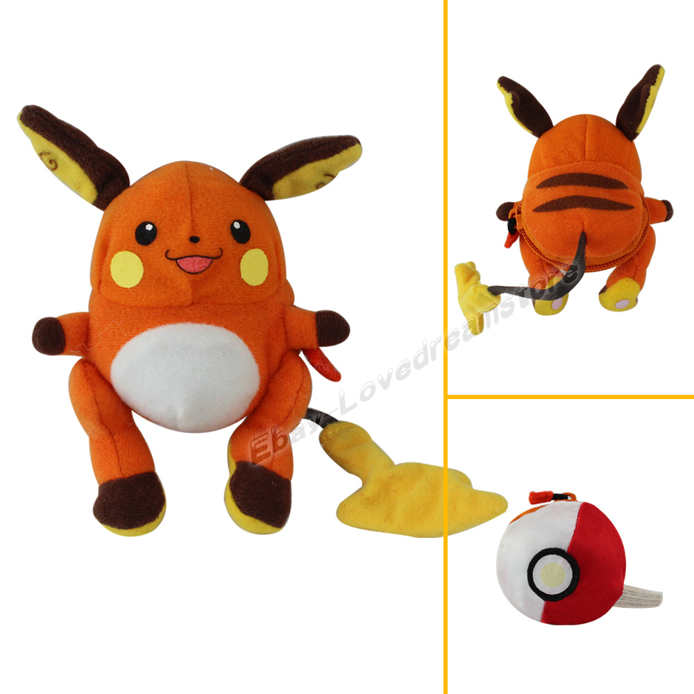 Rare Pokemon Raichu Pokeball Transformers 12cm Soft Plush Toy #026 eBay
