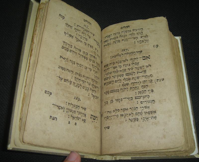 1576 WITTENBERG Tehillim HEBREW Psalms Judaica book