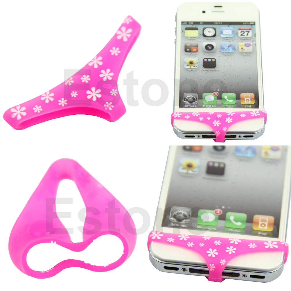 Men/Women Underwear Thong Silicone Home Button Case Fr iPhone Smart