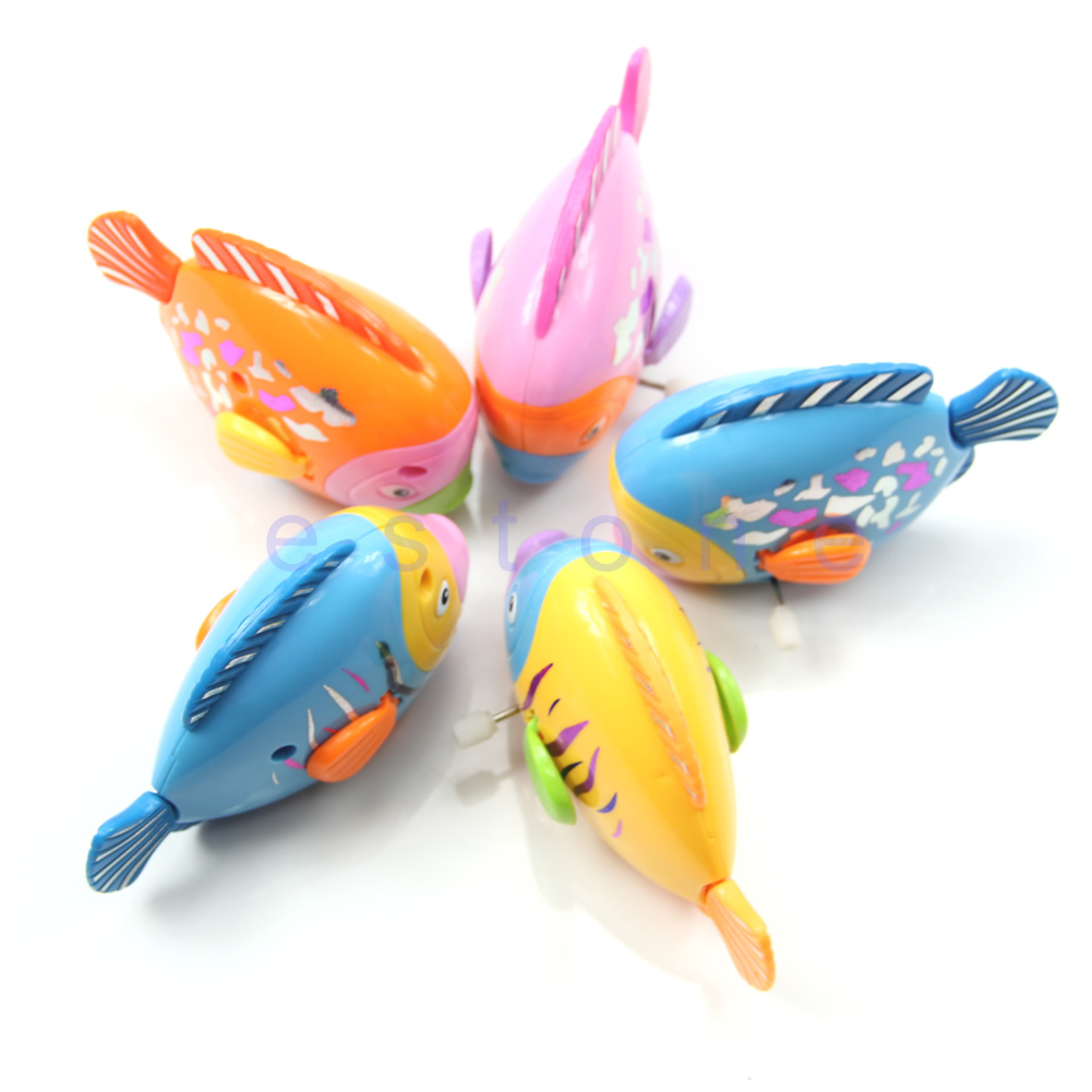 Cute Baby Kids Swimming Clockwork Fish Colorful Windup Fish Shaped Wind Up Toys eBay
