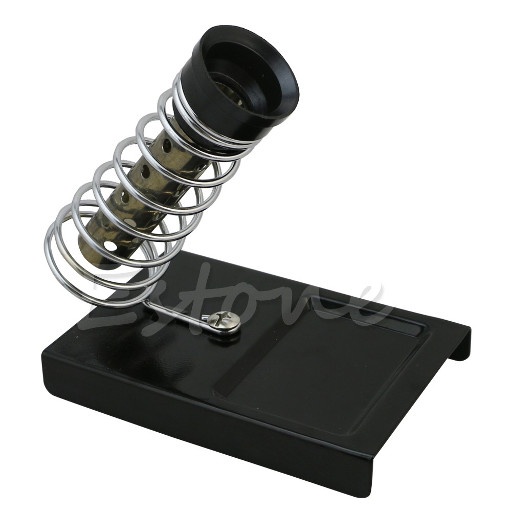 Soldering Solder Iron Gun Metal Rectangle Stand Holder Base Support