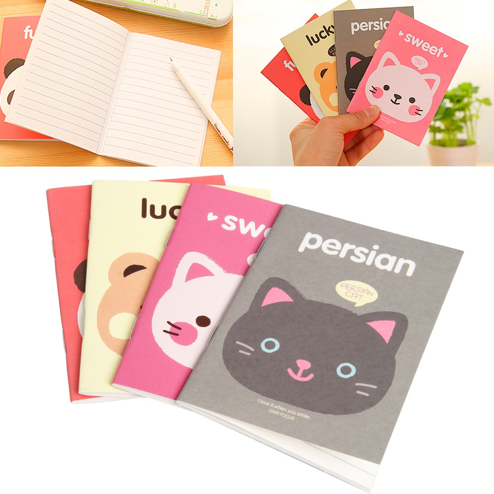 1pc portable cute cartoon notepad memo kraft pape