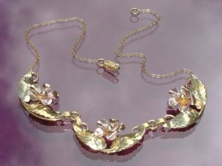 1940s sterling gold vermeil necklace