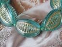 Molded Blue Glass Necklace