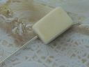 antique ivory rose pin