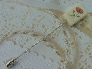 antique ivory hat pin