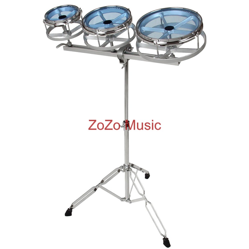 NEW GP PERCUSSION RT68 TUNEABLE 6" 8" & 10" ROTO TOMS DRUM SET WITH