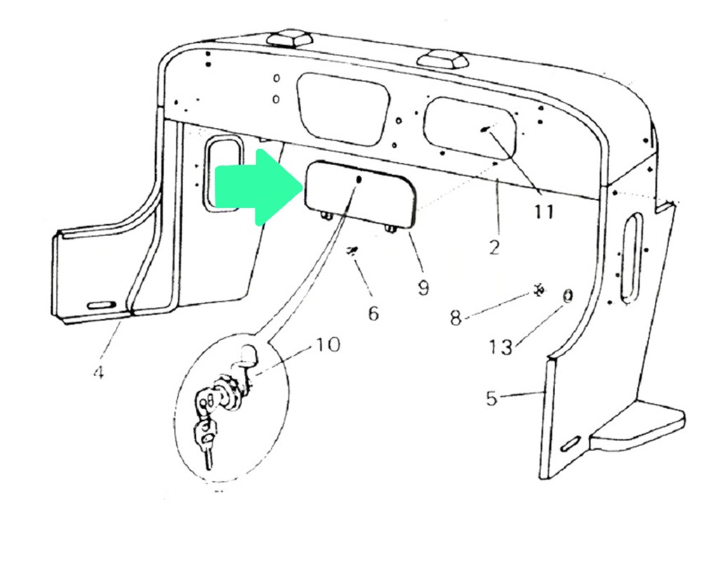 Glove Box Cover With Lock For Mahindra CJ3B CJ4 CJ340DP CJ540DP LHD RHD