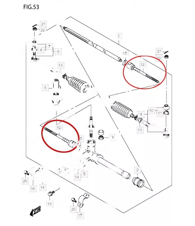 Tie Rod Axle Joint For Suzuki Eeco 48830M78A10