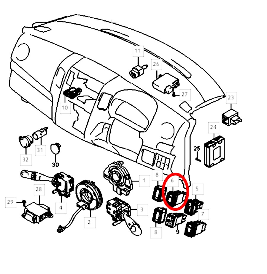 Security Switch For Suzuki A-Star Ertiga Swift Dzire SX4 Wagon R 37220M75J00