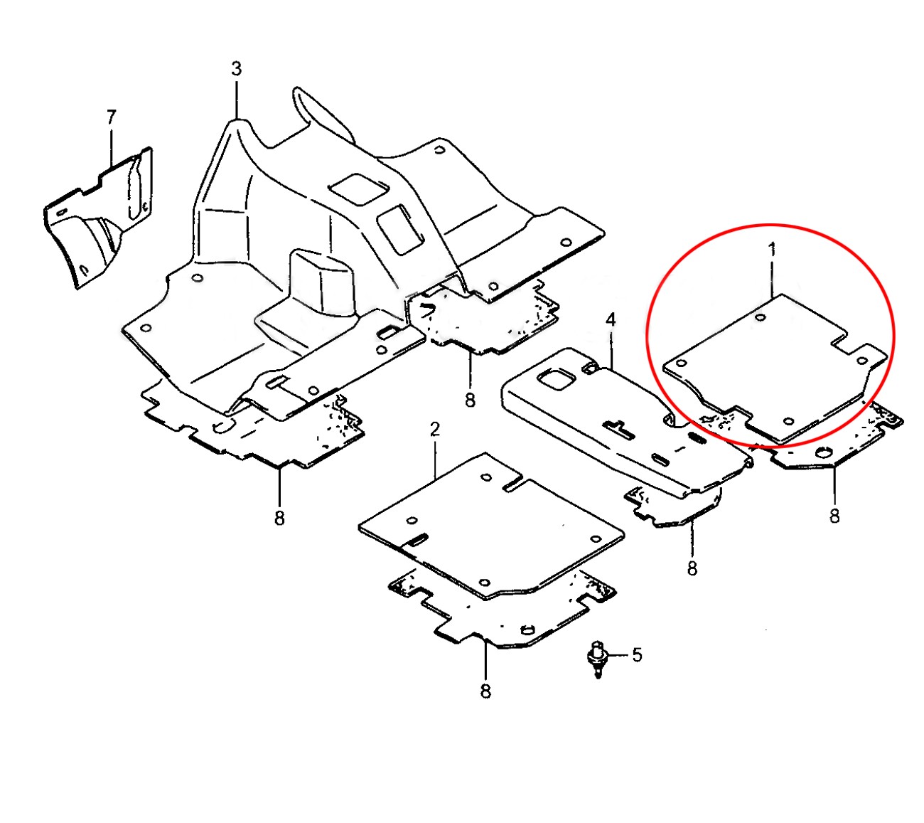 Floor Mat Liners Carpet RH For Suzuki Samurai SJ410 SJ413 RHD 75130M83010
