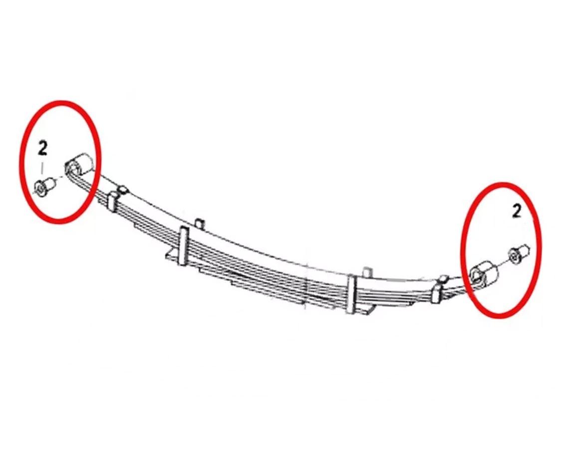 Suspension Leaf Spring Bush Kit For Mahindra Bolero Pik-Up Maxx Thar 04000A0370N
