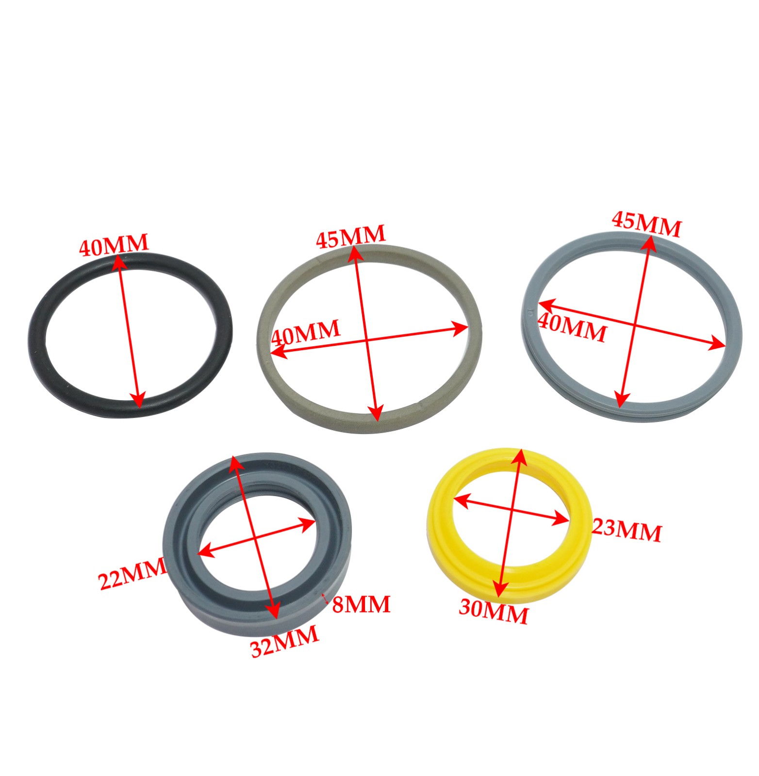 Seal Kit 45X22 For John Deere 3033R 3520 4044R 4052R 4300 4400 5045D LVA14168