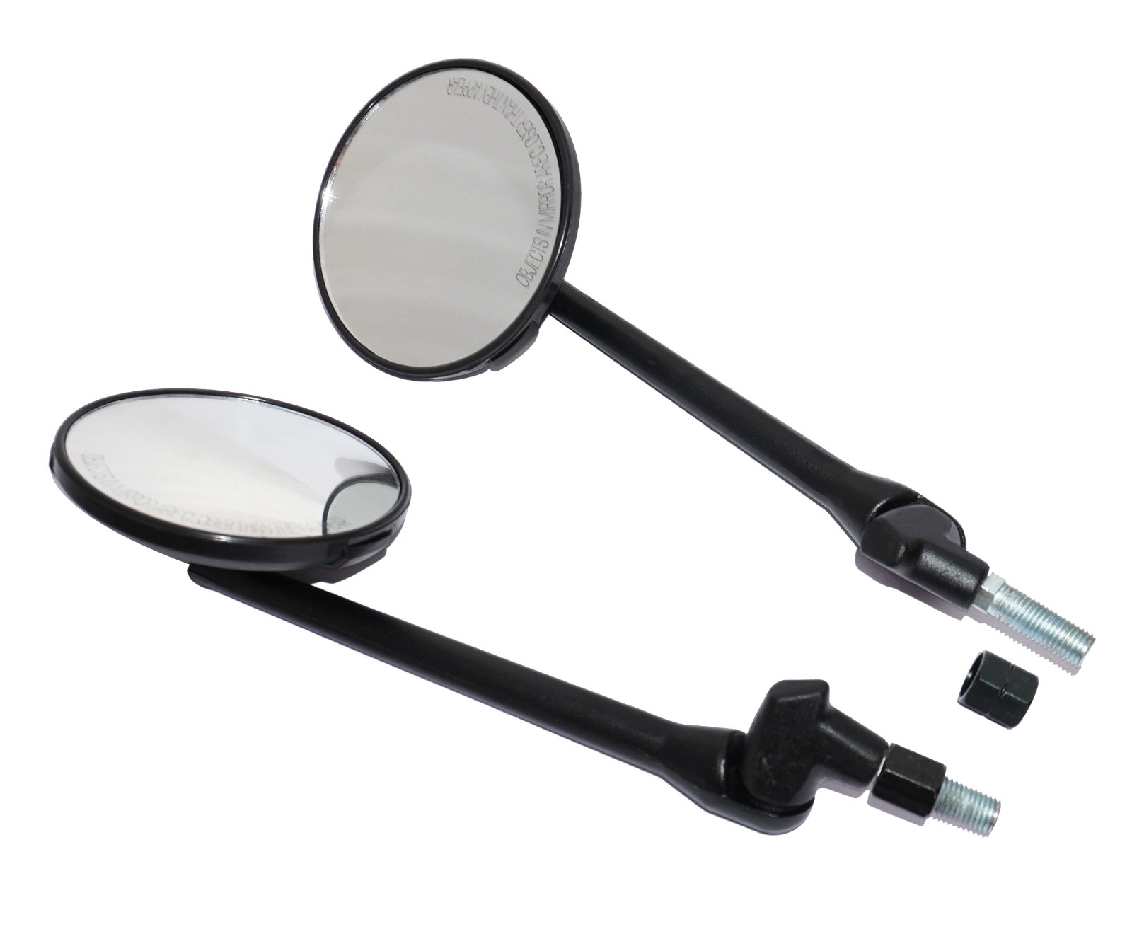 Black Touring Mirrors For Royal Enfield Interceptor GT 650 Super Meteor 650