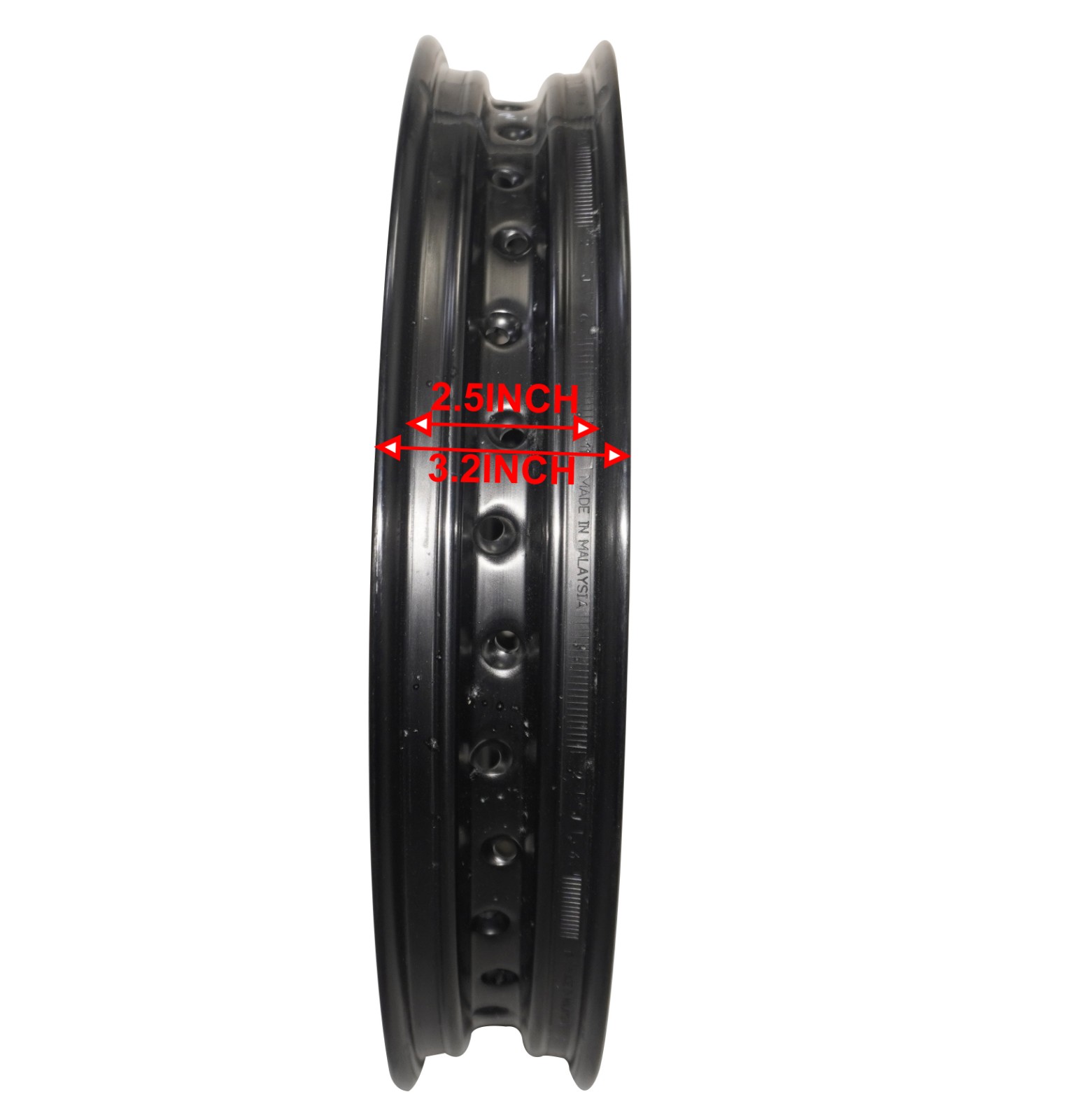 Front Wheel Rim Black 2.5x18" For Royal Enfield Continental GT Interceptor 650cc