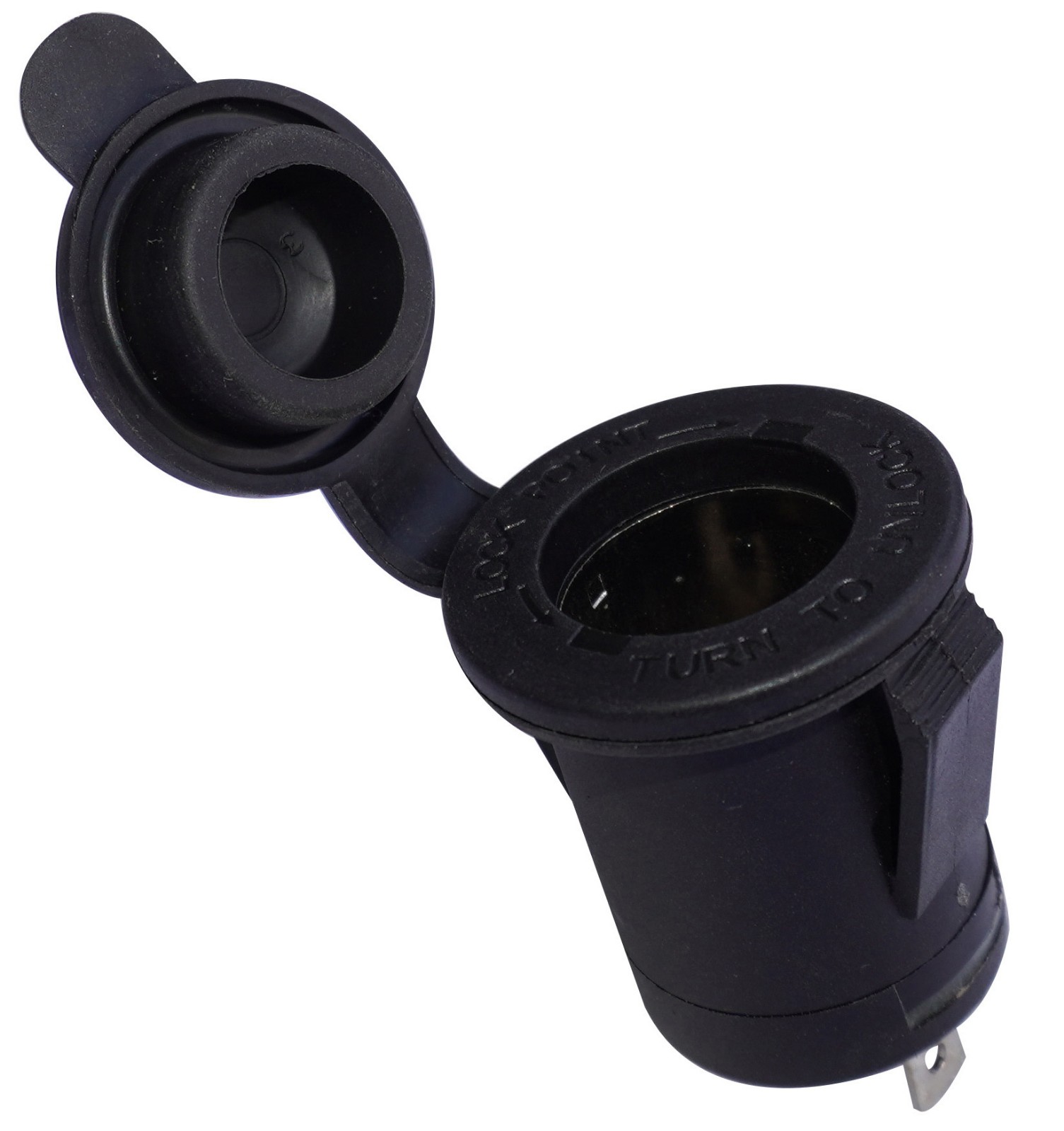 12 Volt Power Port Socket Outlet Black For John Deere Tractor Universal