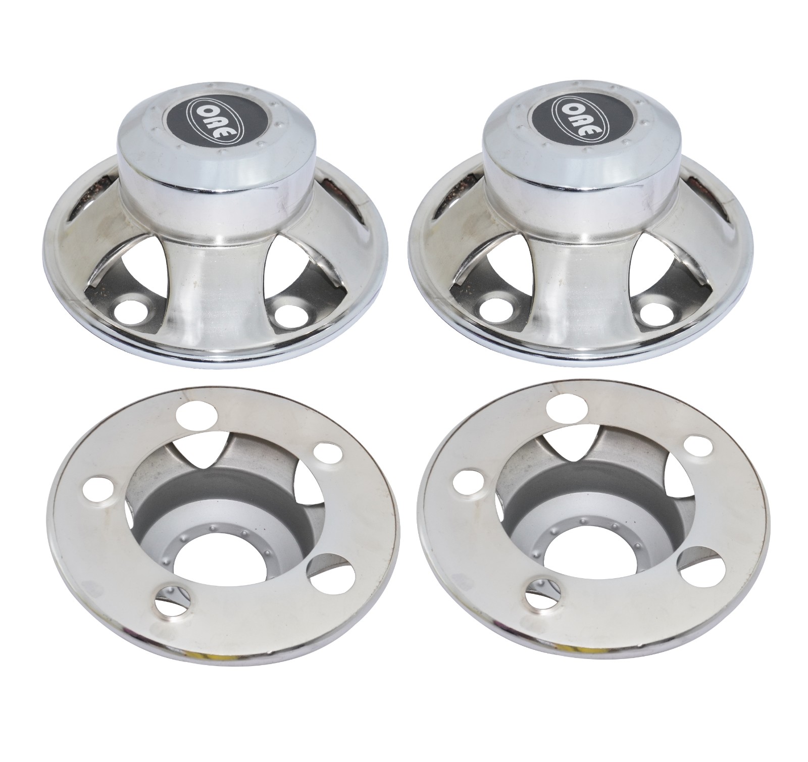 Set of 4 Steel Chrome Wheel Hub Centre Caps For Mahindra MM540 Armada Bolero