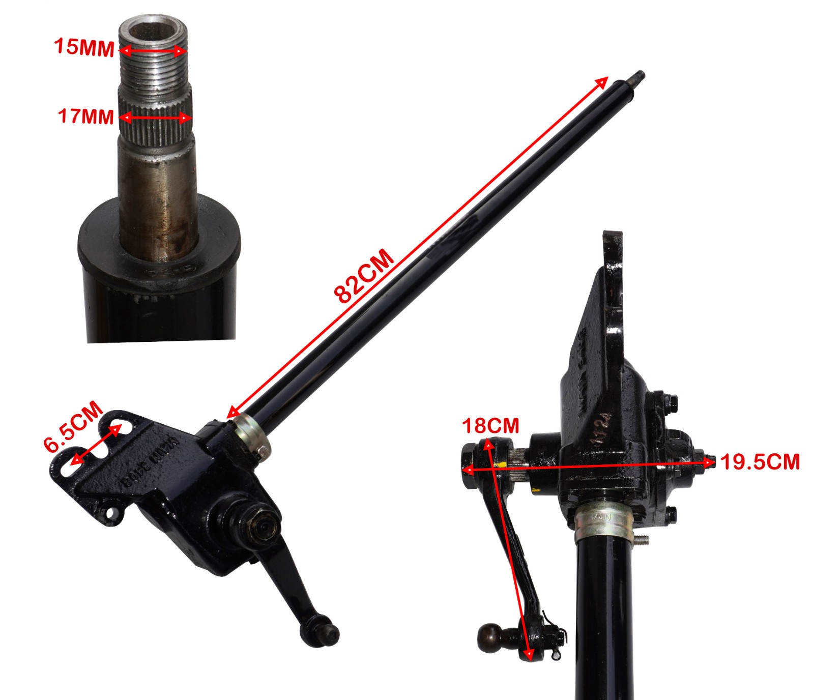 Steering Assembly 38.5" Left Hand Drive Fits For Jeeps Willys