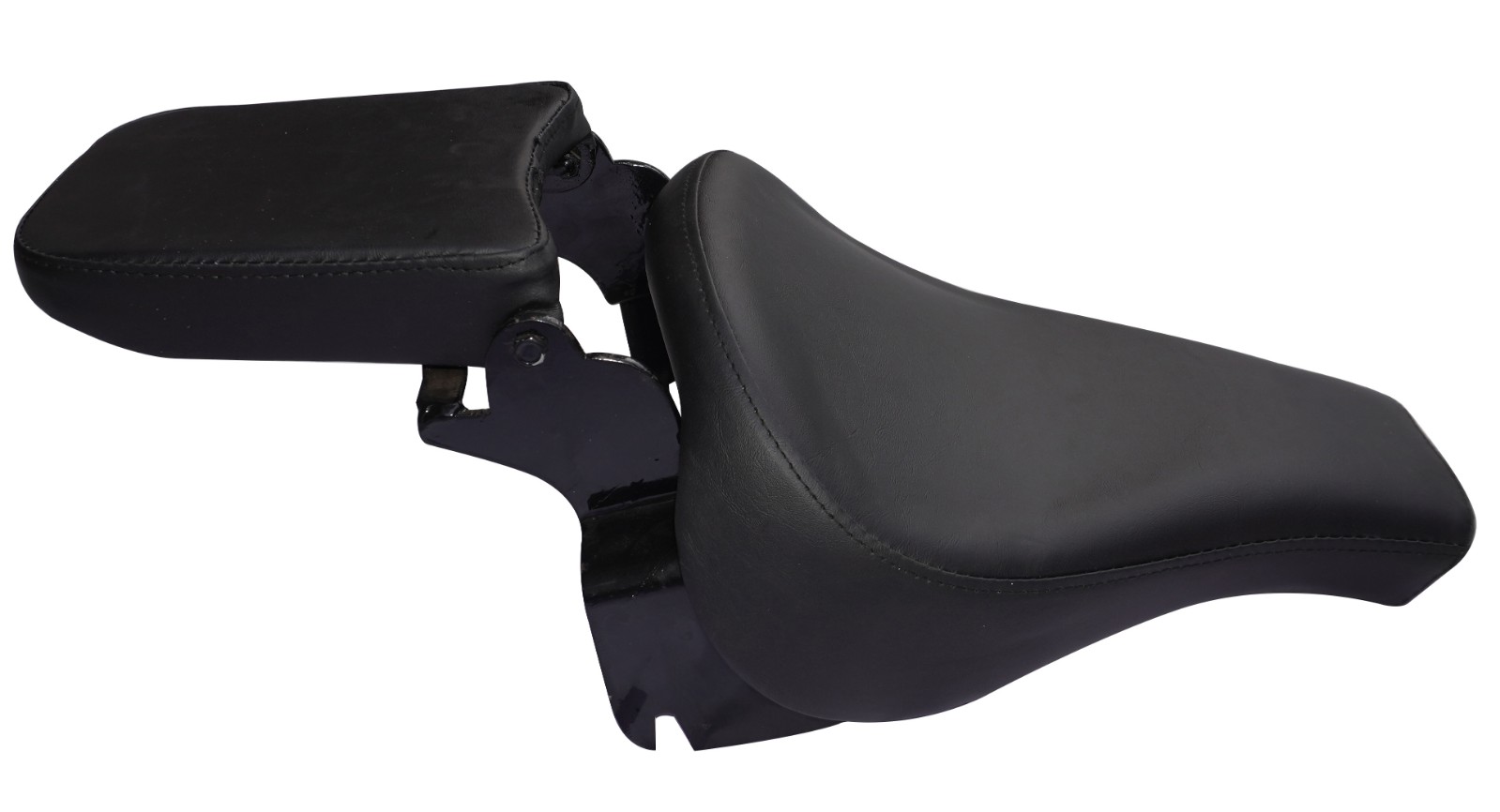 Leatherette Front & Rear Folding Seat Black For Royal Enfield Electra Standard