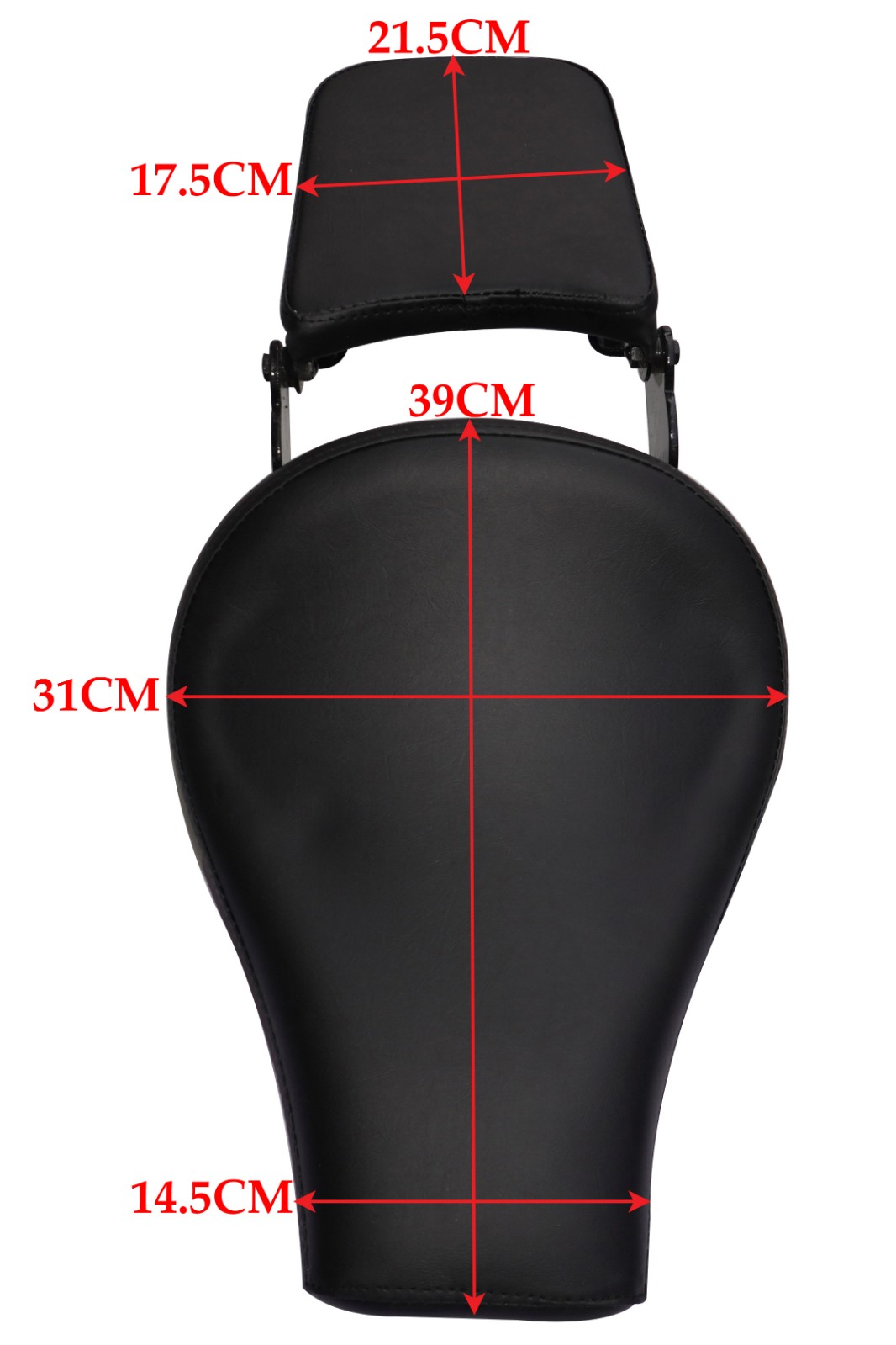 Leatherette Front & Rear Folding Seat Black For Royal Enfield Electra Standard