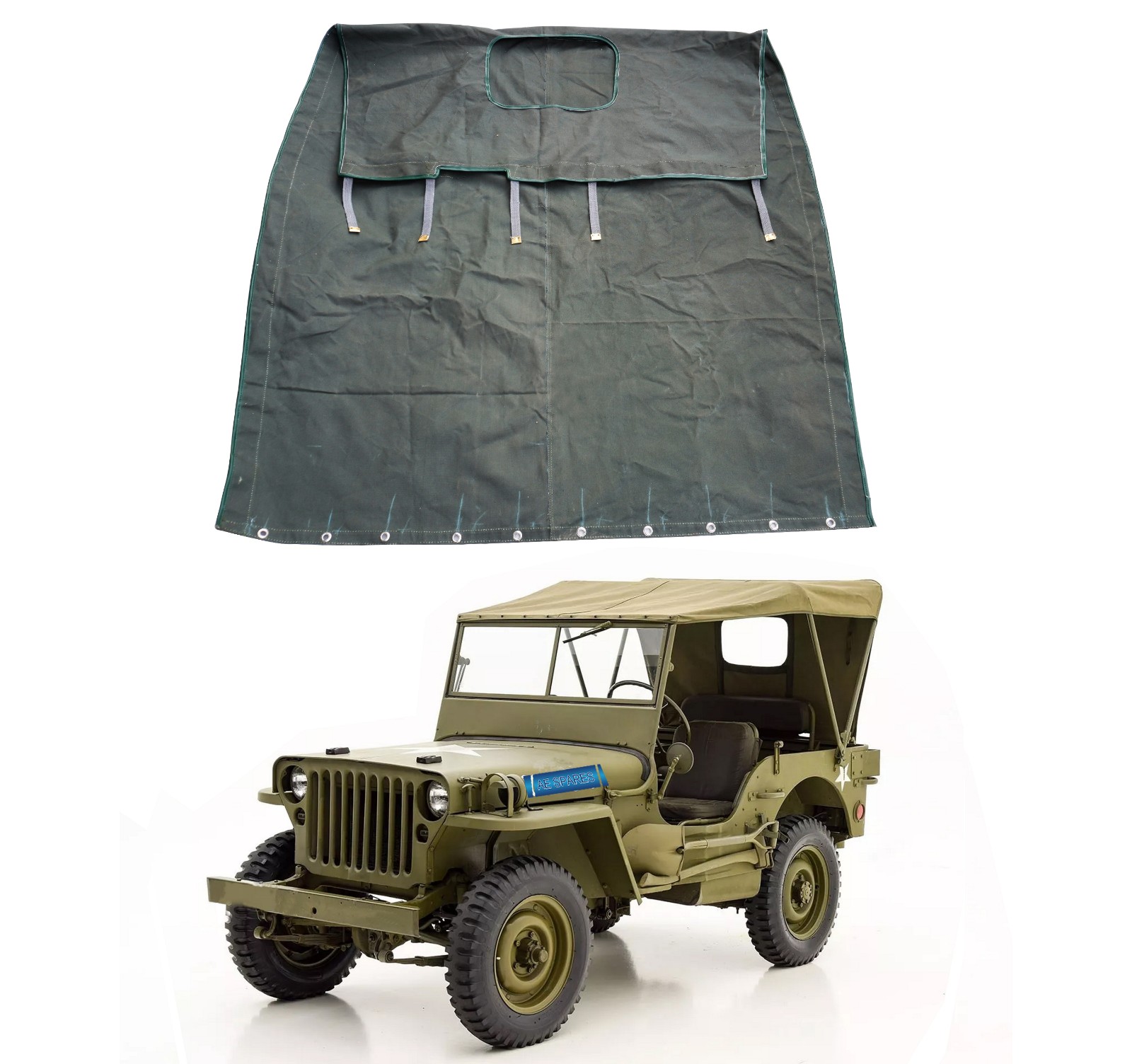 Summer Soft Top Canvas Military Green For Jeeps Willys Ford MB GPW G-503